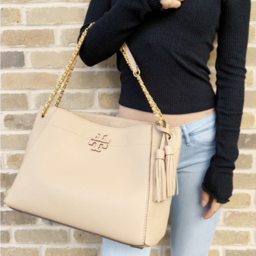 Tory Burch McGraw Slouchy Chain Shoulder Purse/Bag